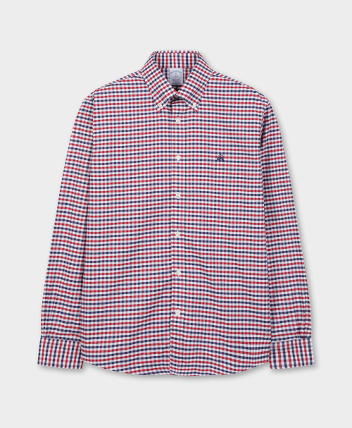 브룩스브라더스 레귤러핏 논아이론 옥스포드 깅엄체크 스포츠셔츠 BBTHMF3644DEF