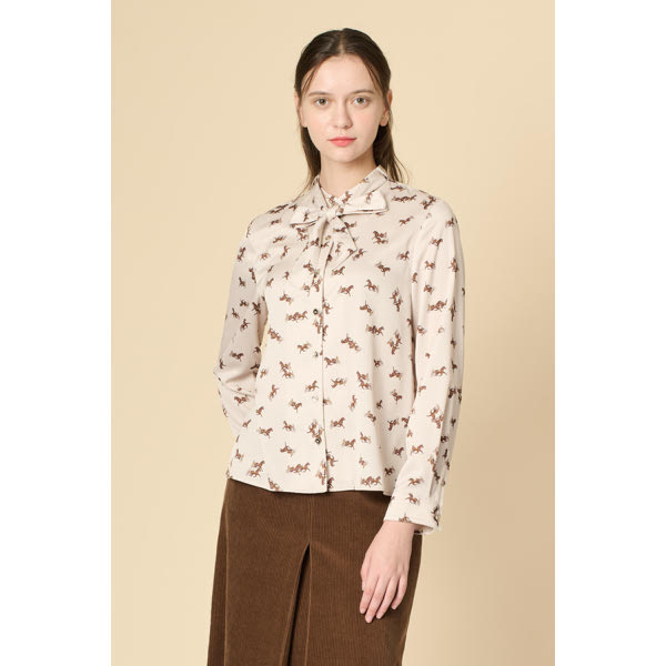 BCBG 폴트 프린트 블라우스 B4F8B440
