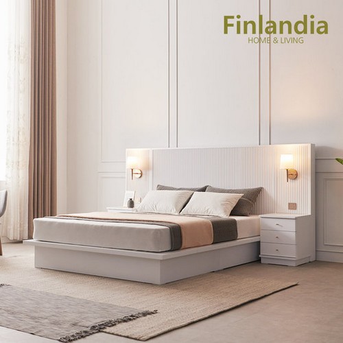 핀란디아 알리섬 침대 Q+협탁2개