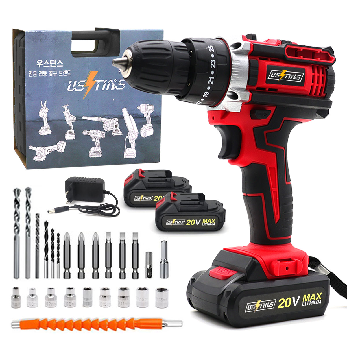 우스틴스 21V 충전식 전동공구 드라이버
