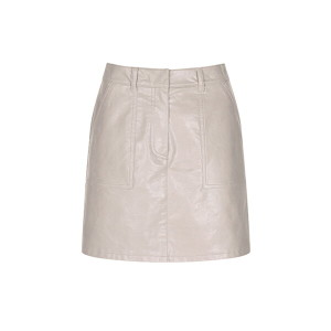 올리브데올리브 여성 레더 세미 A라인 미니 스커트 OL4AS8710