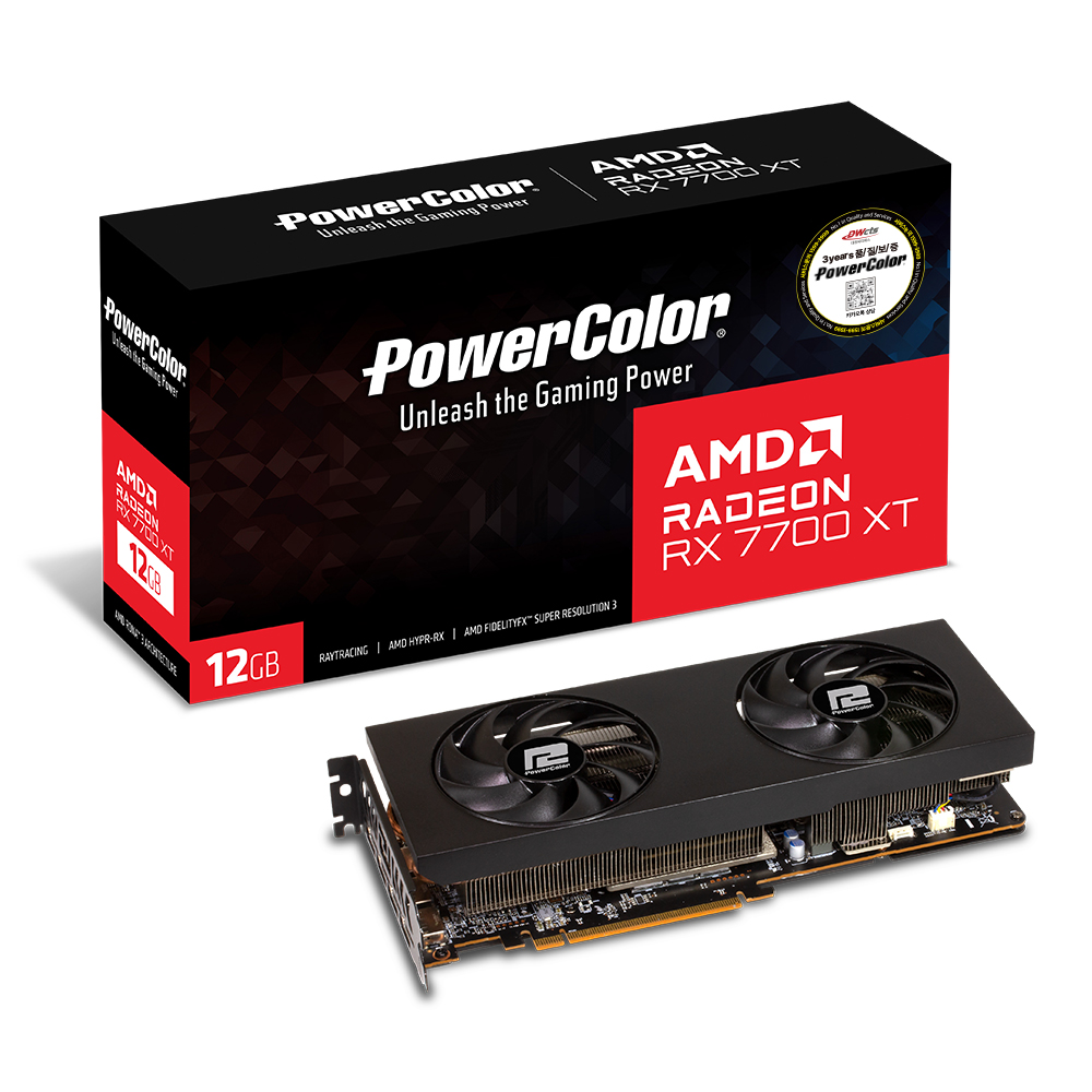 PowerColor  라데온 RX 7700 XT D6 12GB 대원씨티에스