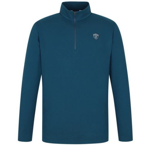 팬텀 자수 와펜 반집업 긴팔티셔츠 211D3TH804_BL