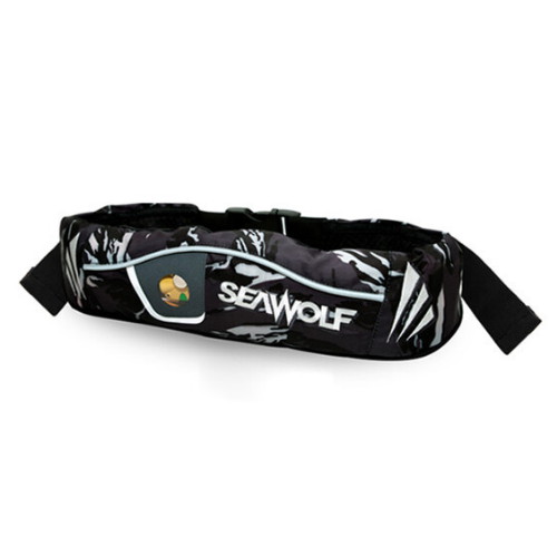 씨울프  HS-W03 허리벨트형 자동 팽창식 구명조끼 블랙카모