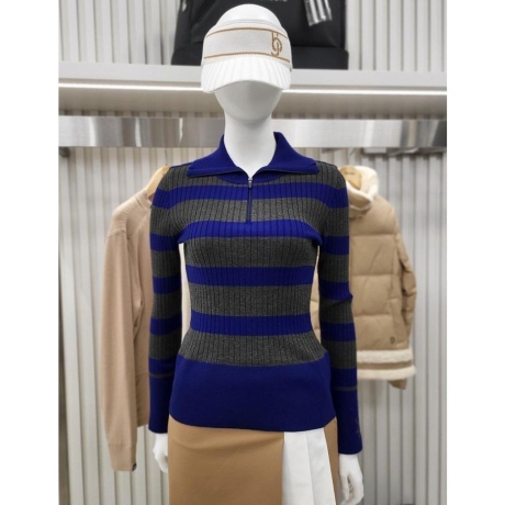 벤제프 스트라이프 조직 반집업 풀오버 BO4MWSP505