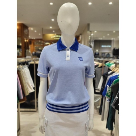 벤제프 밑단 카라 니트배색 티 BP2MWTS702