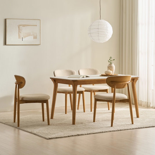 삼익가구 나폴리 포세린 세라믹 원목 식탁 1400