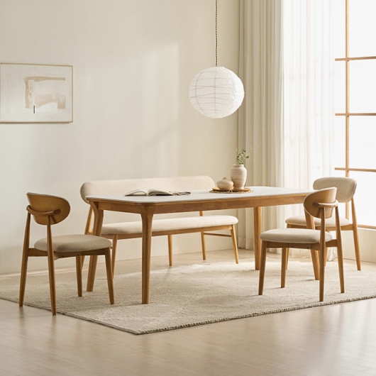 삼익가구 나폴리 포세린 세라믹 원목 식탁 1800