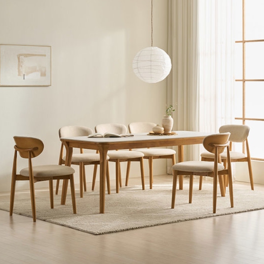 삼익가구 나폴리 포세린 세라믹 원목 식탁 1800