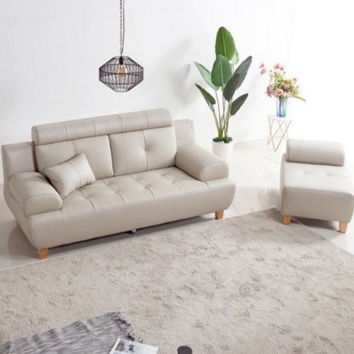 보루네오하우스 엘리브 센트 라텍스 가죽 소파 3인용