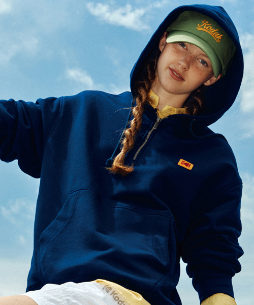 코닥어패럴 코다크롬 필름 그래픽 반집업 후드 K4323LHDC2NVY