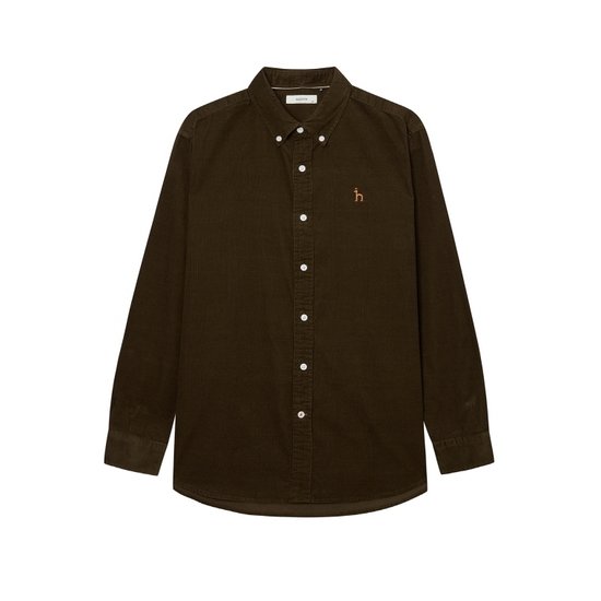 헤지스 버튼다운 면 긴팔캐주얼셔츠_HZSH4D505W2