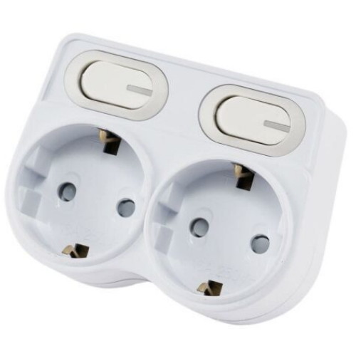 세계  스마트파워탭 2구 16A 개별스위치 L자 멀티탭 2개