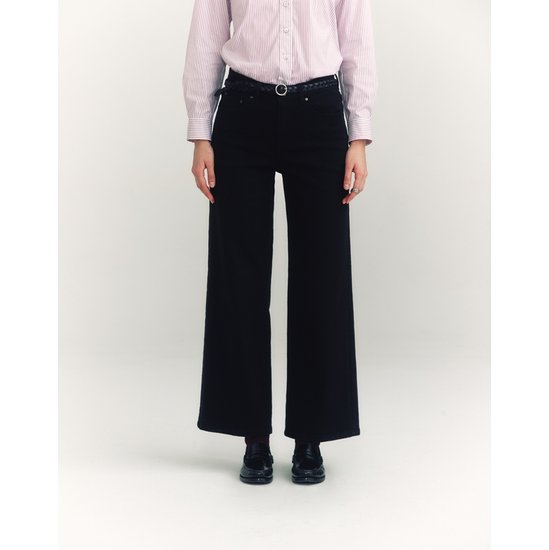 헤지스레이디스 여성 세미와이드 워싱 에센셜 기모 데님 팬츠 HSPA4D983G3