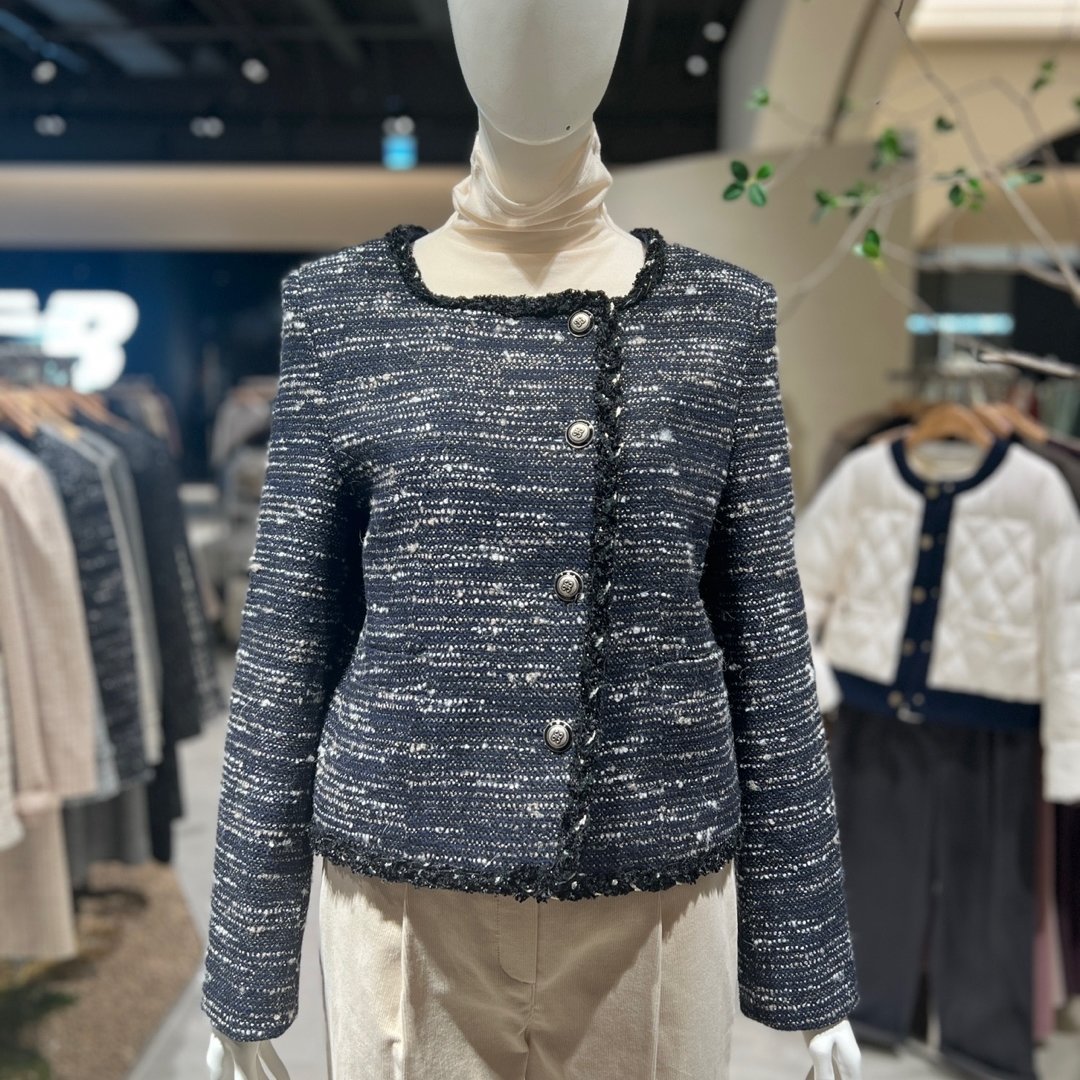 온앤온 여성 스퀘어넥 트위드 자켓 JW2WJ952