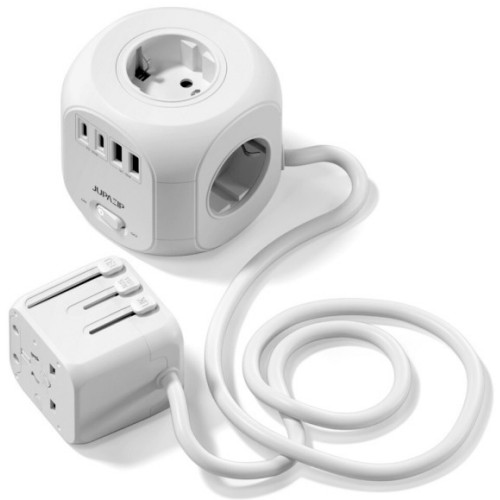 JUPAZIP  4구 10A USB 메인스위치 여행용 멀티탭 AD-500