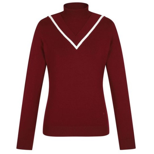 팬텀 라인 배색 모크넥 니트 221D3SR101_WN