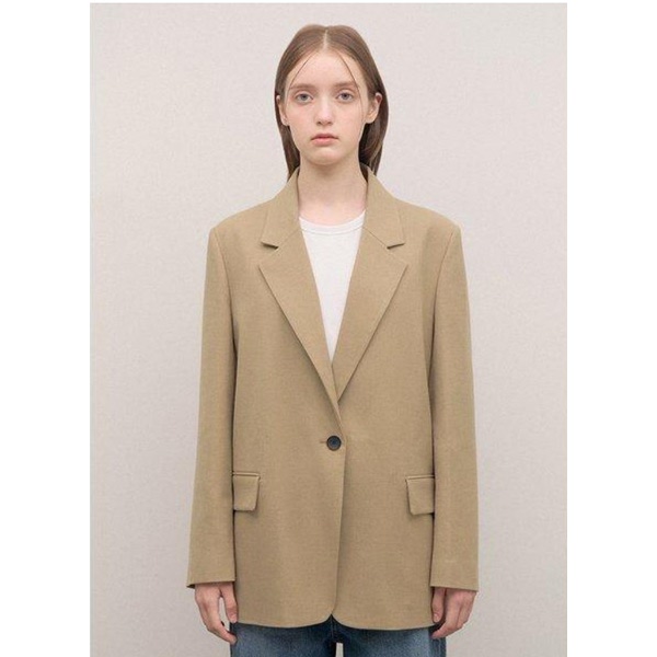 시스티나 여성 백 슬릿 울 블렌드 자켓 AWWJKO31010