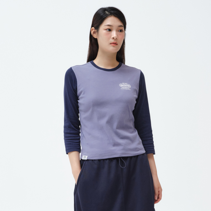 아웃도어프로덕츠 여성 컬러블록 티셔츠 WO136SILSZ51