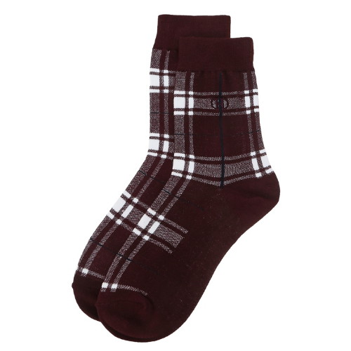 LF 헤지스골프 와인 여성 200침 체크 양말 HWSS4F602D3