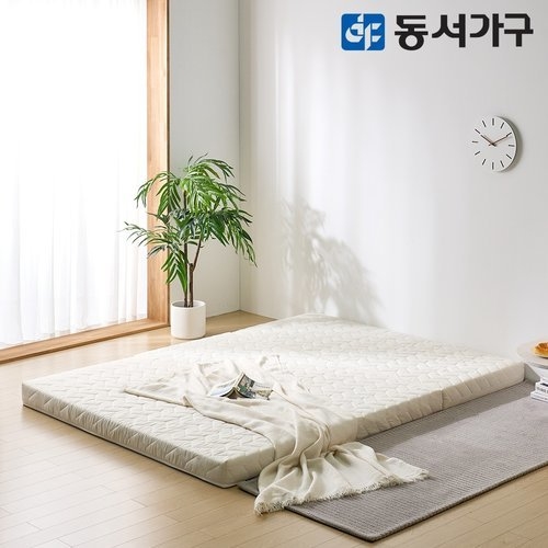 동서가구 허니셀 폼 폴리 3단 접이식 편백황토숯 토퍼 매트리스 SS