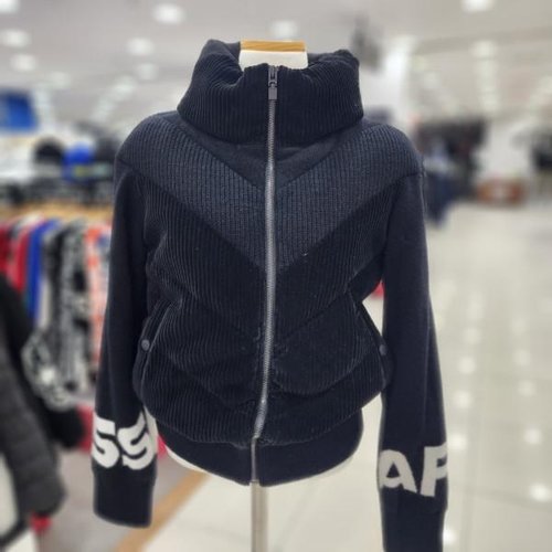 파사디골프 코듀로이 숏기장 하이넥 카라 다운 점퍼 P22WBC351M