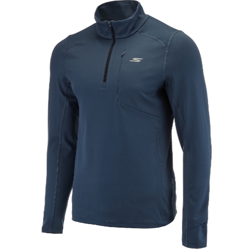 스케쳐스  체스트 지퍼 반집업 티셔츠 SP3MTCEW011