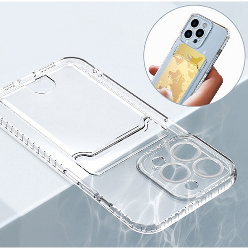 수나르  아이폰16 프로 맥스 카드슬롯 투명 젤리 케이스