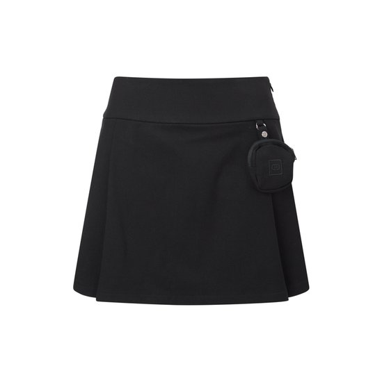 LF 헤지스골프 약기모 뒷플리츠 TR A라인 스커트 HWSK4D701BK