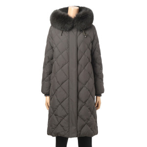 벨라디터치 후드폭스퍼 탈부착 롱 다운 패딩 V1D4DN24