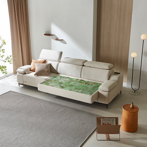 현대의료기 디바노릴랙스 4인 패브릭 온열 돌소파 MS