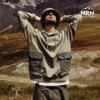 내셔널지오그래픽 NRN 우븐믹스 아웃포켓 후디 N243UHD020