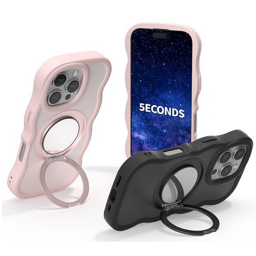 팩토다이렉트  아이폰16 플러스 라운드 웨이브 맥폴더 케이스