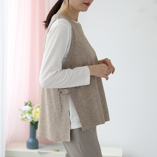 웬디즈갤러리 브라우니 비죠 니트 조끼 OKN103