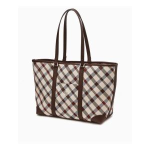 LF 닥스골프 하우스 체크 경량 쇼퍼백 DNGF4F969I2