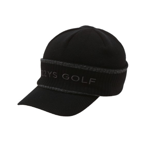 LF 헤지스골프 로고자수 니트캡모자 HUHE4F712BK