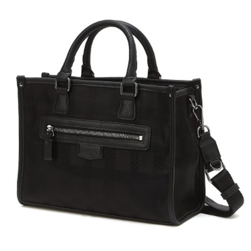 LF 닥스골프 JQD 나일론 체크 토트백 DNGF4F654BK