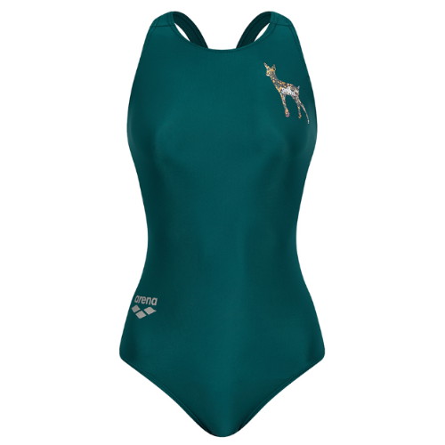 아레나  여성 디어베어 선수 원피스 레이서백 A4FL1CO01GRN