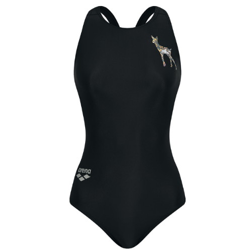 아레나  여성 디어베어 선수 원피스 레이서백 A4FL1CO01BLK