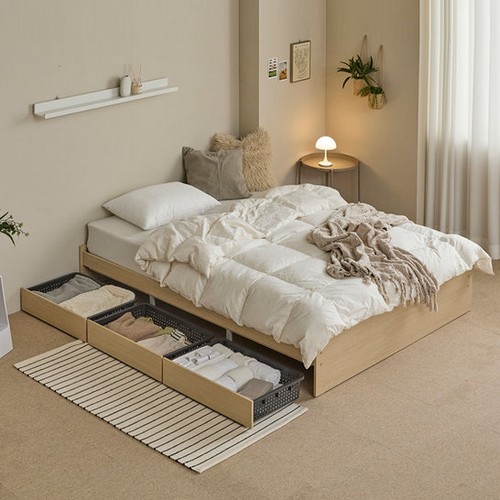 BIF보루네오 레이 무헤드 서랍 침대 SS