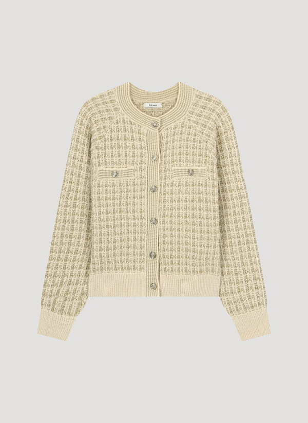 쉬즈미스 여성 글리터 트위드 니트 가디건 SSKCDO41010