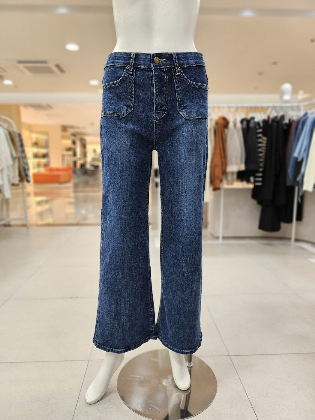 올리브데올리브 워싱 세미와이드 부츠컷 데님팬츠 YJ4AL8390