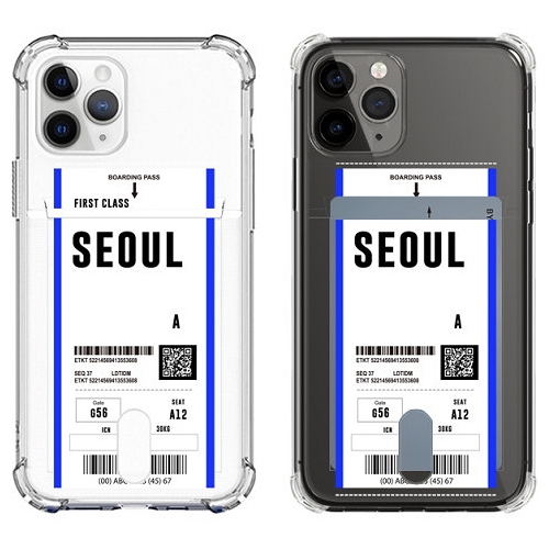 로펠  아이폰16 프로 맥스 비행기 티켓 투명 카드 케이스