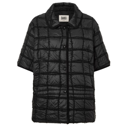 닥스골프 팬시 패딩 반소매 점퍼 DNJU4D720BK