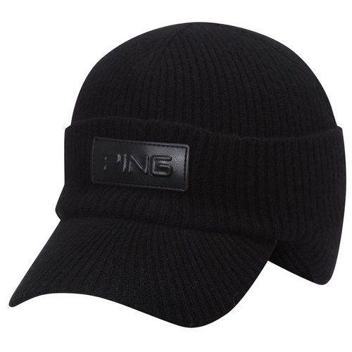핑  사각 로고 니트 볼캡 111D4CP402_BK