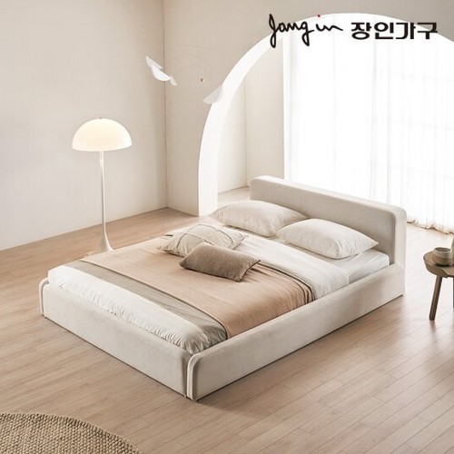 장인가구 하랑 패브릭 볼드헤드 기본형 침대 Q