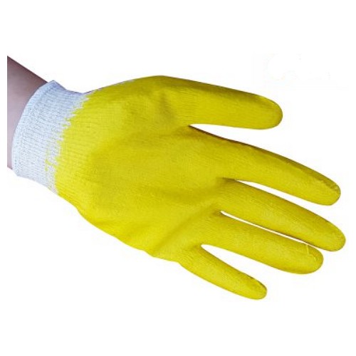 국산 노란 반코팅 장갑
