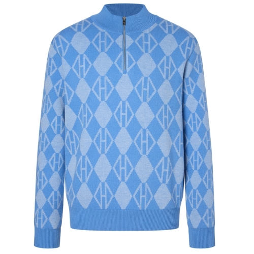 헤지스골프 패턴 울 반집업니트 패턴 울 반집업니트 HUSW4D752B1