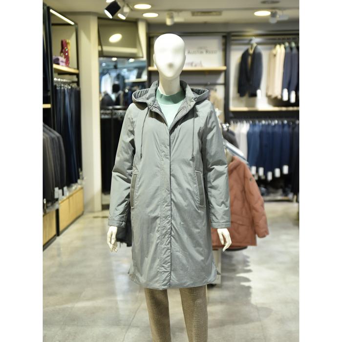 그린조이 솔리드 패딩 후드 롱점퍼 GF23WJ24W