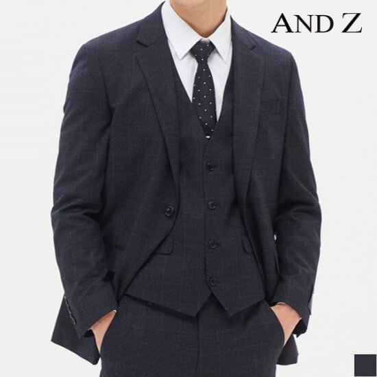ANDZ 윈도우 체크 라이크라 혼방 정장자켓 BZA3SB1104